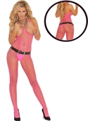 Pink ouvert fishnet bodystocking